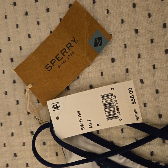 Sperry String bikini bottoms boat striped new - Picture 2 of 8